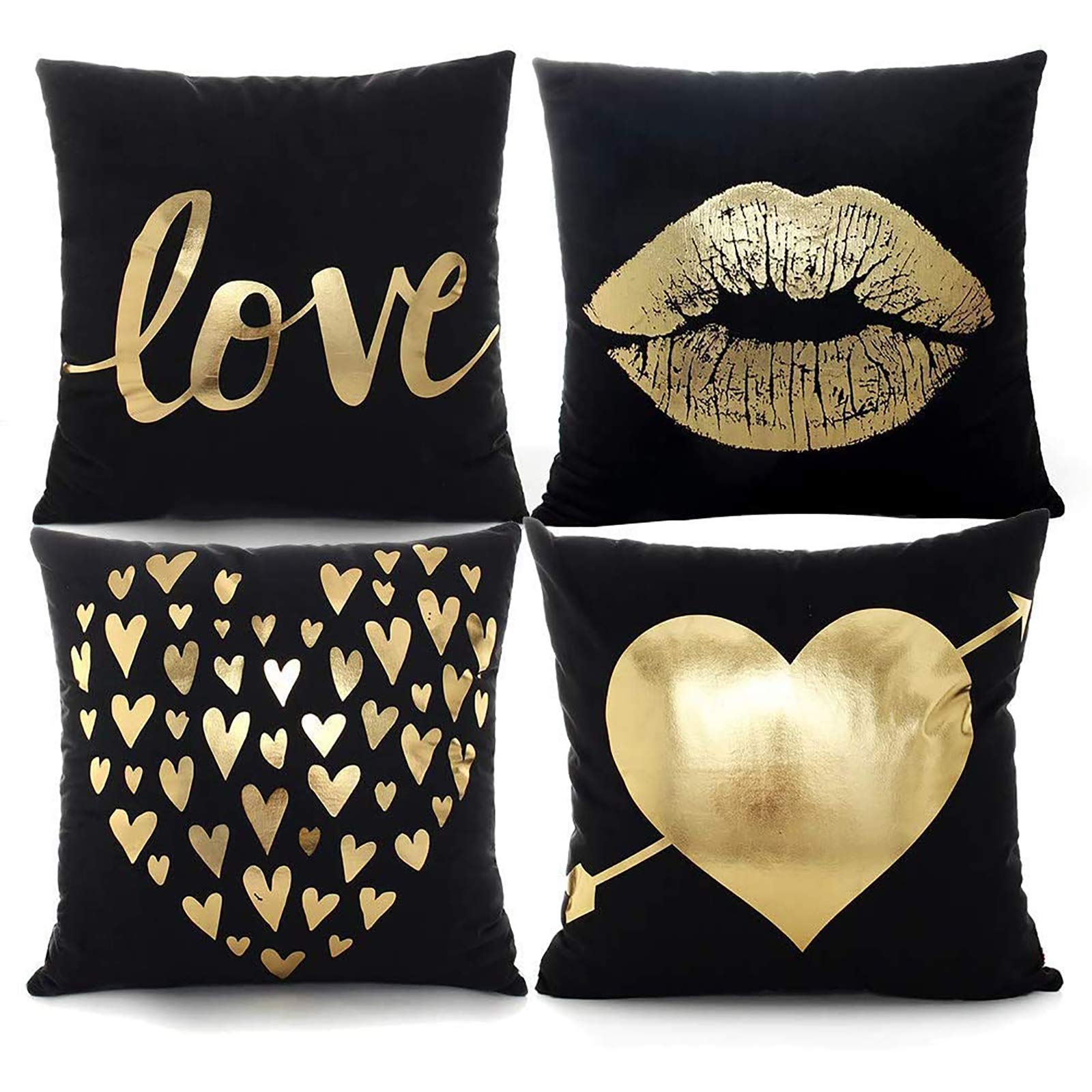 Featured image of post Black And Gold Throw Pillows For Bed