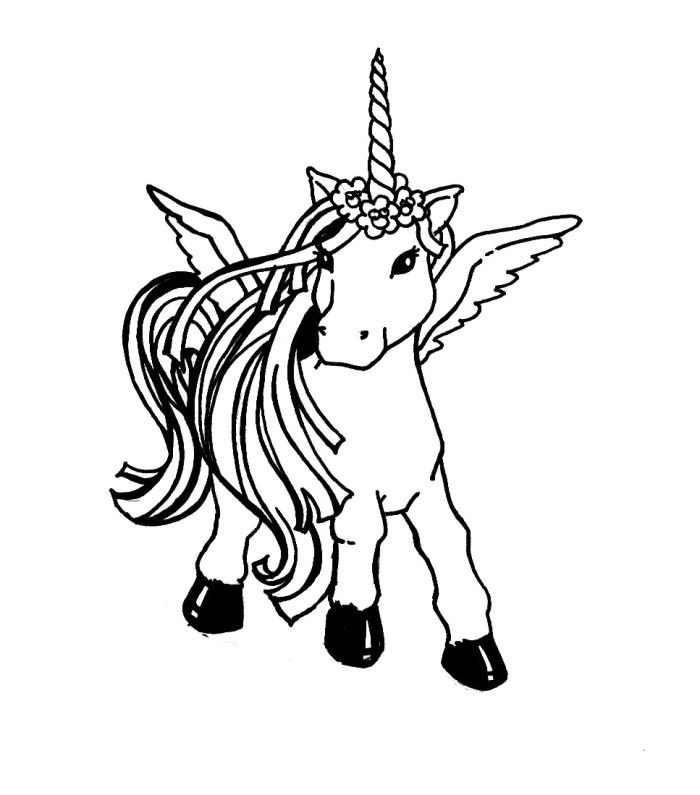 Featured image of post Cartoon Unicorn With Wings Coloring Pages