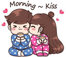 Good Morning Cartoon Kiss Gif