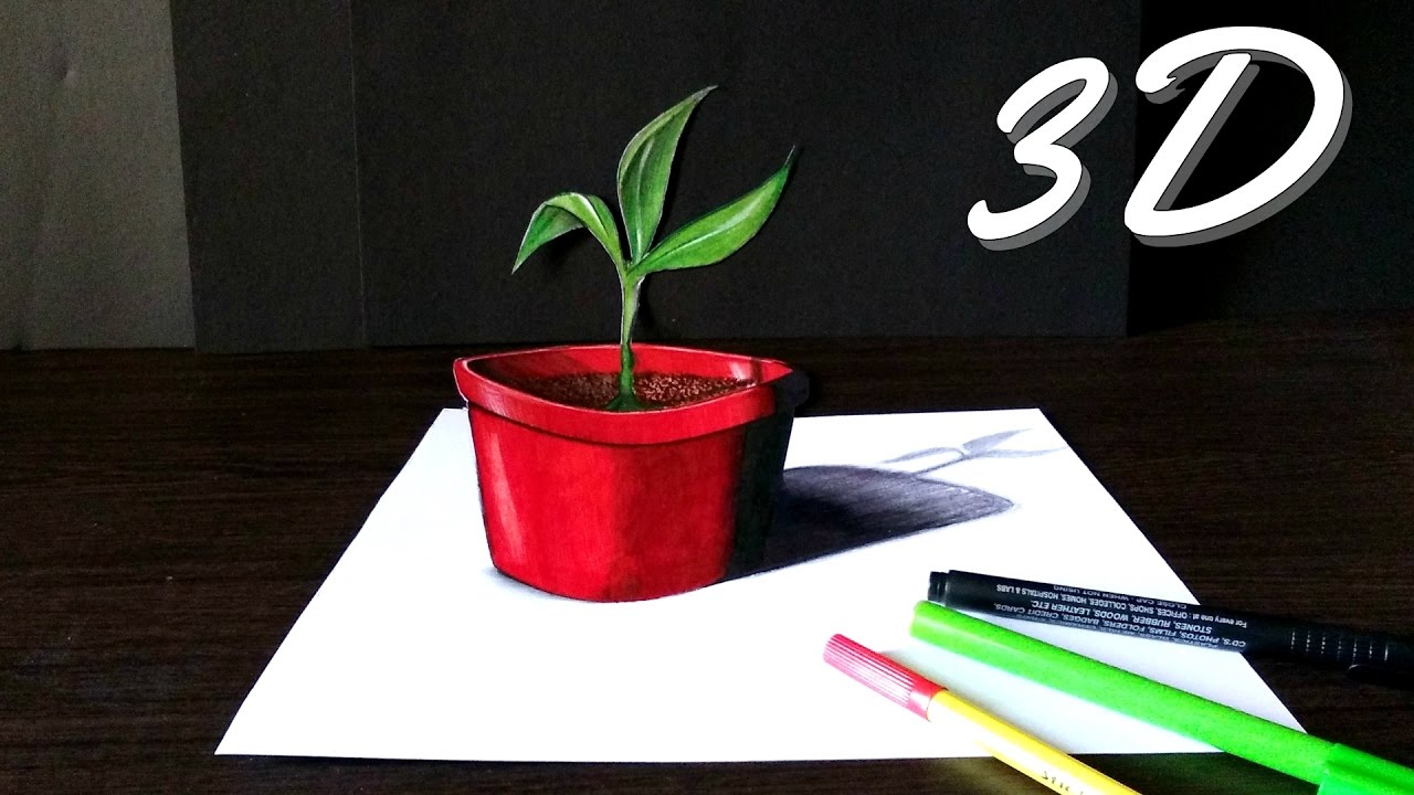 Featured image of post How To Draw A 3D Plant Pot