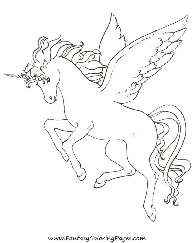 pic Printable Unicorn With Wings Coloring Pages get coloring pages