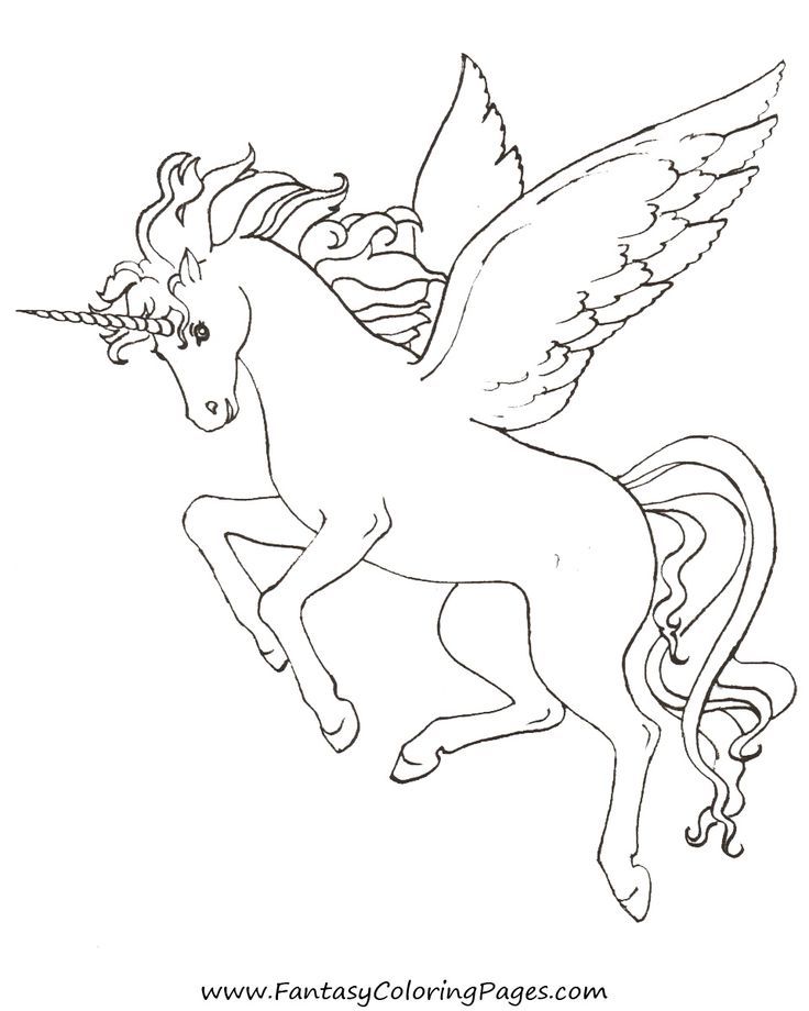 pics Unicorn With Wings Coloring Pages For Kids winged unicorn coloring pages 4 free
