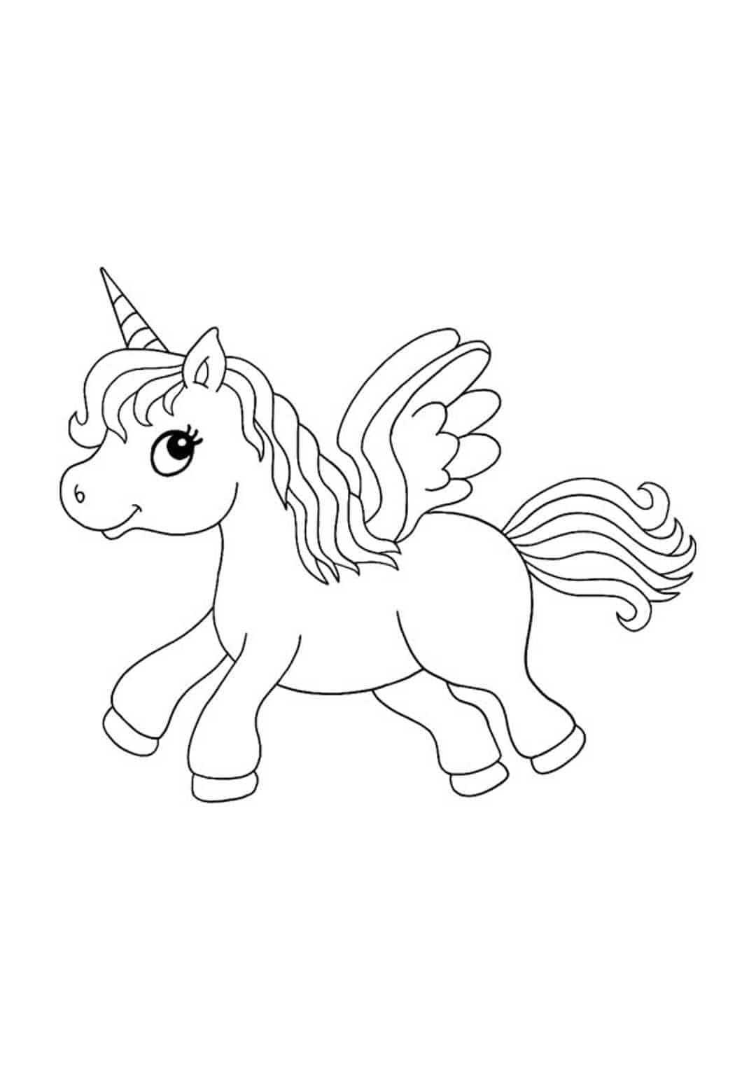 photo Unicorn With Wings Coloring Pages For Kids unicorn with wings coloring pages