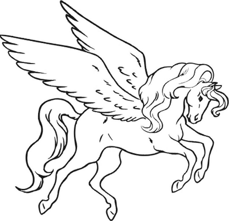 pix Unicorn With Wings Coloring Pages For Kids cat unicorn with wings coloring pages